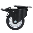 thumbnail image 3 of Heavy Duty Casters, Swivel Plate Castors Low Frictional Resistant High Speed 4 Inches Easy To Install  For Trolley For Tool Carts, 3 of 8