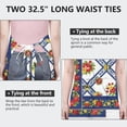 thumbnail image 6 of Pioneer Flower Floral Print Pattern Apron for Women and Men, Cotton Linen Waterproof with Pockets, Adjustable, 33x27 Inch for Kitchen, Gardening, BBQ, Salon, 6 of 6