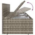thumbnail image 5 of vidaXL 9 Piece Garden Lounge Set with Cushions Grey Poly Rattan, 5 of 5