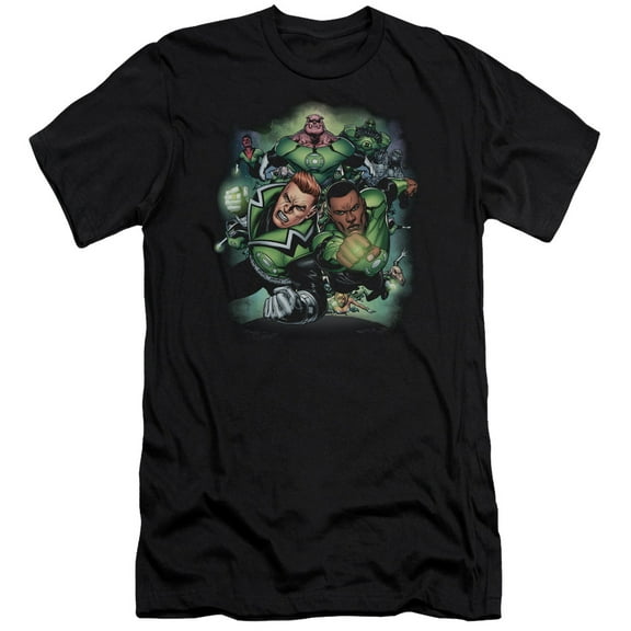 Green Lantern/Corps #1 Premium Canvas Adult Slim Fit 30/1 T-Shirt Black