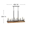 thumbnail image 3 of 3868WA Hinkley Lighting Wells - Eighteen Light Large Linear Chandelier in Transitional-Industrial Style - 45.25 Inches Wide by 30.25 Inches High, 3 of 4