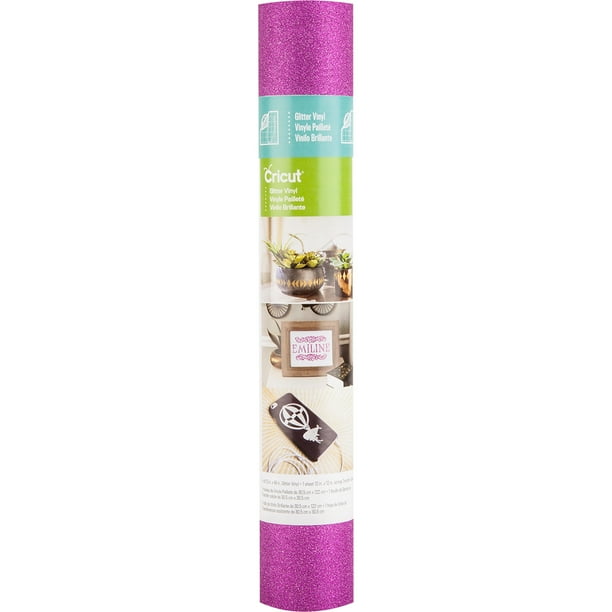Cricut Glitter Vinyl, 12"x48", Hot Pink