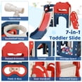thumbnail image 6 of Pirecart 8 in 1 Kids Slide Set, Toddler Climber Slide Play Set With Basketabll Hoop, Tunnel, Telescope and Ball, 6 of 8