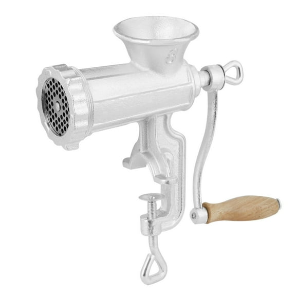 Manual Meat Grinder, Heavy Duty Cast Iron Hand Mincer - Sausage Maker with Blades & Plates