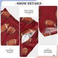 thumbnail image 4 of Wobogo Red Rugby Long Pajama Pants Bottoms Soft Sleepwear with Pockets, 4 of 9