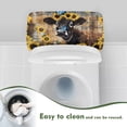 thumbnail image 4 of Renewold Sunflower Cow Printed Toilet Tank Lid Cover for Bathroom, Old Wooden Butterfly Bee Pattern Splash Resistant Toilet Tank Lid Cover Replacement, Machine-Washable Easy to Clean, 4 of 6
