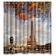 thumbnail image 1 of ABPHQTO Torre Eiffel de París con hojas de arce Hermosa vista Cortina de ducha Cortina de ducha impermeable 160x180 cm, 1 of 2