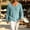 Mint Green, variant on Mens V Neck Pullover Sweater Open Knit Mesh Long Sleeve Tops Casual Loose Fit Crochet Shirt Breathable Lightweight Hollow Out Vacation Top