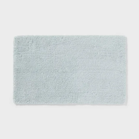 Threshold Tufted 40X24" Bath Rug High Pile Heavyweight, Light Blue