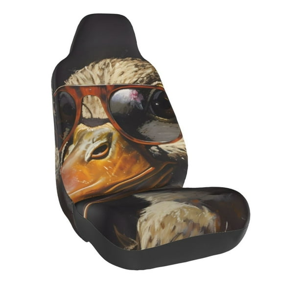 Disketp Modern Funny Duck Car Seat Covers Universal Front Seat Coves for Car Accessories ,Padded Car Covers for Automotive, SUV, Truck, and Van