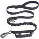 thumbnail image 1 of wonima02 Tactical Dog Leash Heavy Duty for Medium Large Dogs That Pull,4-6Ft Strong Bungee Shock Absorbing No Pull Dog Leash with Padded Double Handle and Car Seatbelt,Black, 1 of 1
