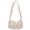 White, variant on Floral Shoulder Bag Women Half Moon Underarm Commute Mother's Day (Black)