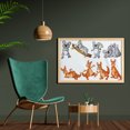 thumbnail image 2 of Tropical Animals Wall Art with Frame, Australian Kangaroos and Koala Bears in Different Positions Art Print, Printed Fabric Poster for Bathroom Living Room, 35" x 23", Brown Grey, by Ambesonne, 2 of 2