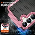 thumbnail image 4 of Allytechgroup Rugged Case for Samsung Galaxy S25 for Women Men, Slim Lightweight Heavy Duty Shockproof Hybrid TPU PC Back Cover Phone Case for Samsung Galaxy S25, Pink, 4 of 8