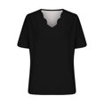 thumbnail image 4 of Mittory Women's Plus Size Tops Short Sleeve V Neck Scalloped T Shirts Dressy Casual Blouse Loose Fitted Tees, 4 of 6