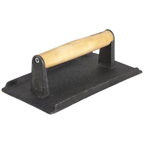 Winco Cast Iron Steak Weight, 4.25-Inch by 8.25-Inch,Black, Tan,Medium