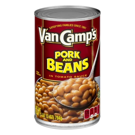 (6 Pack) Van Camp's Pork and Beans in Tomato Sauce, 28 (Best Canned Pinto Beans)