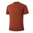 thumbnail image 5 of RUTAYY Men's T-Shirts Short Sleeve Solid Color Knit Tee Shirts Breathable Wicking Crew Neck Casual Layering Tops Daily Wear Elegant Seaside Tees, 5 of 6