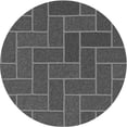 thumbnail image 1 of Ahgly Company Tapis de Zone Rond Gris Transitionnel pour Intérieur Lavable à la Machine, 6 Pieds Rond, 1 of 7