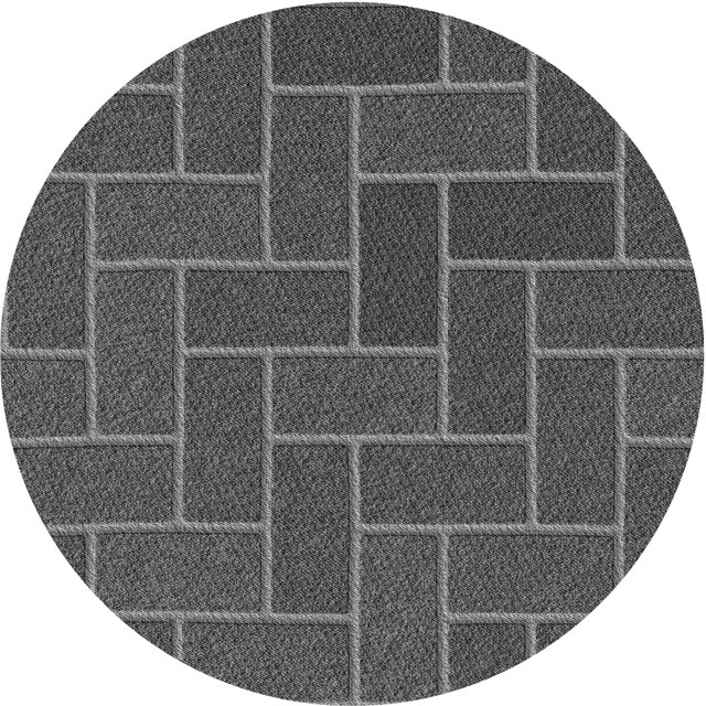 Ahgly Company Tapis de Zone Rond Gris Transitionnel pour Intérieur Lavable à la Machine, 4 Pieds Rond