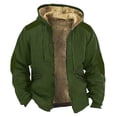 thumbnail image 1 of Chaquetas cargo amousa para hombre con forro polar sherpa, abrigo militar informal de invierno grueso y cálido, 1 of 3
