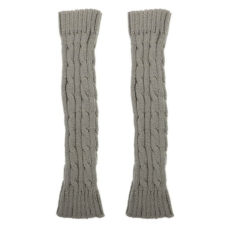 

1 Pair Knitted Autumn Half-finger Gloves Stylish Winter Thermal Gloves
