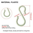 thumbnail image 2 of Uxcell 8 Pack S Shape Hooks Plastic Hangers Bedroom Kitchen Bathroom Light Green, 2 of 7