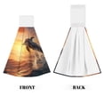 thumbnail image 2 of Disketp Sunset Dancing Dolphin A Hanging Kitchen Towel Tie Towels Tea Bar Dish Cloths Dry Towel for Laundry Room Decor (18*14in), 2 of 7