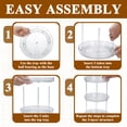 thumbnail image 4 of Aovky Lazy Susan Organizer, 3-Tier Clear Rotating Storage Tray, 9.25 inch Turntable Organizer for Cabinet, Pantry, Kitchen, Refrigerator, Tabletop, Bathroom, and Vanity., 4 of 8
