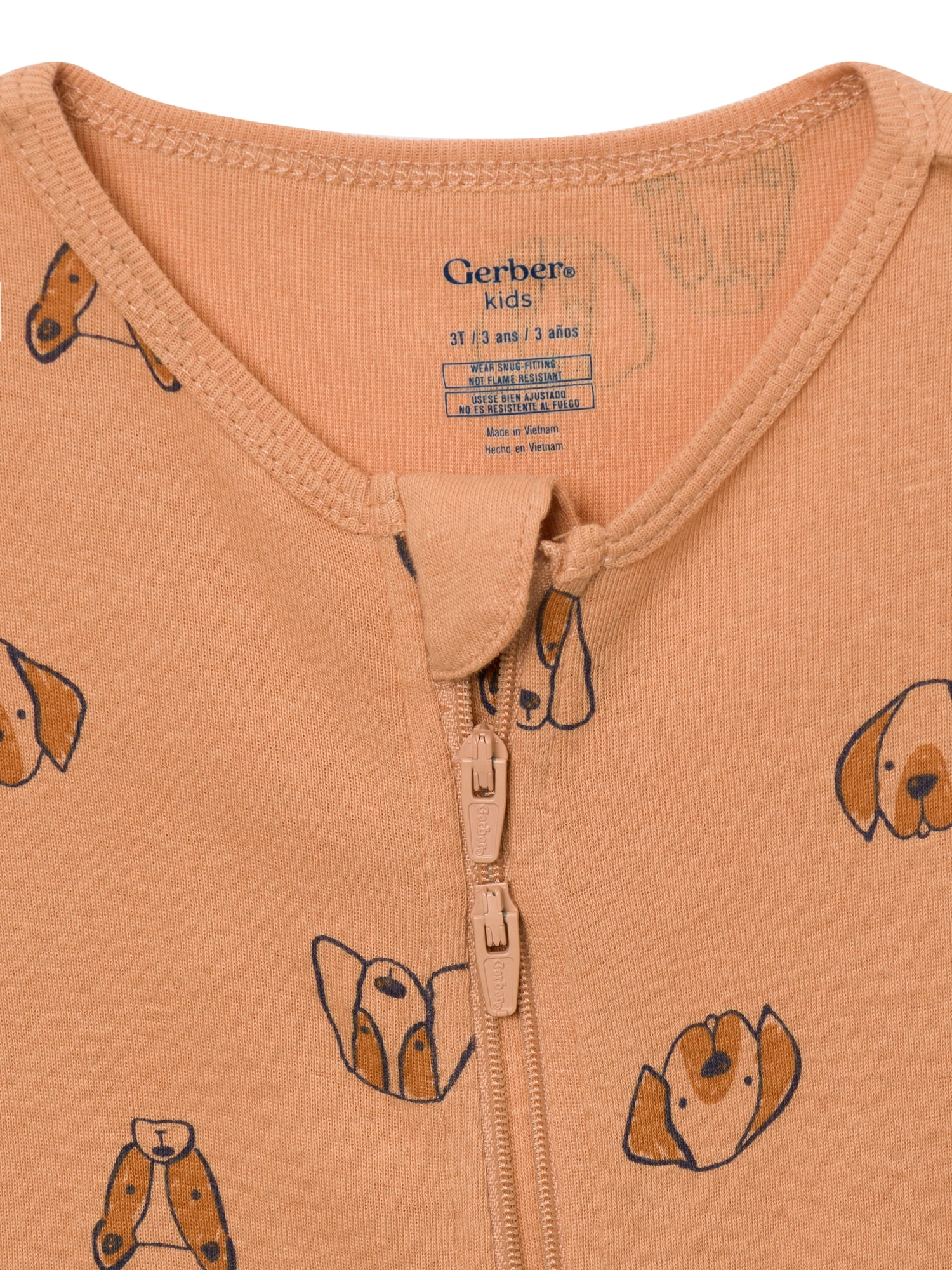 Gerber Baby and Toddler Neutral 2-Way Zipper Footed Unionsuits, 4-Pack, 0/3 Months - 5T