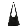 thumbnail image 3 of Runquan Shoulder Bag Vintage Carrying Bag Adjustable Strap Drawstring Tote Bag Black, 3 of 8