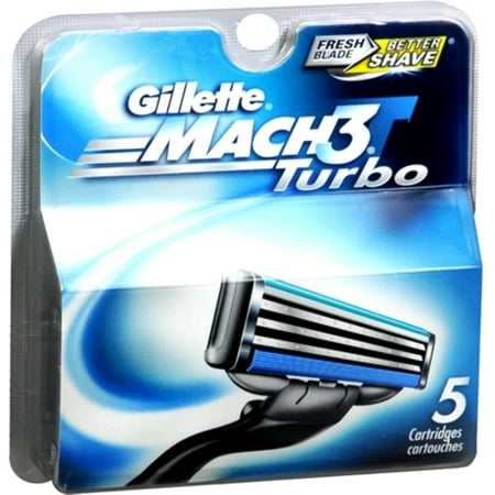 Gillette MACH3 Turbo Cartridges 5 Each