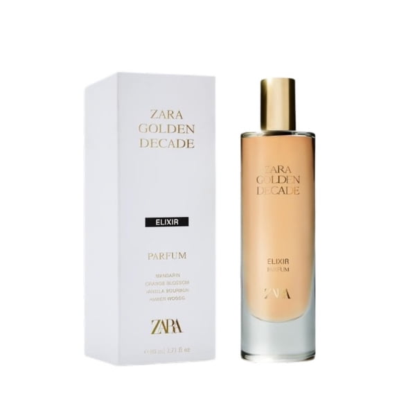 Zara Golden Decade Elixir Parfum for Women EDP Eau de Parfum 80ml (2.7 fl oz) Hypnotic & Elegant Fragrance with Jasmine, Orange Blossom, Mandarin & Sweet Lavender Warm & Addictive Scent