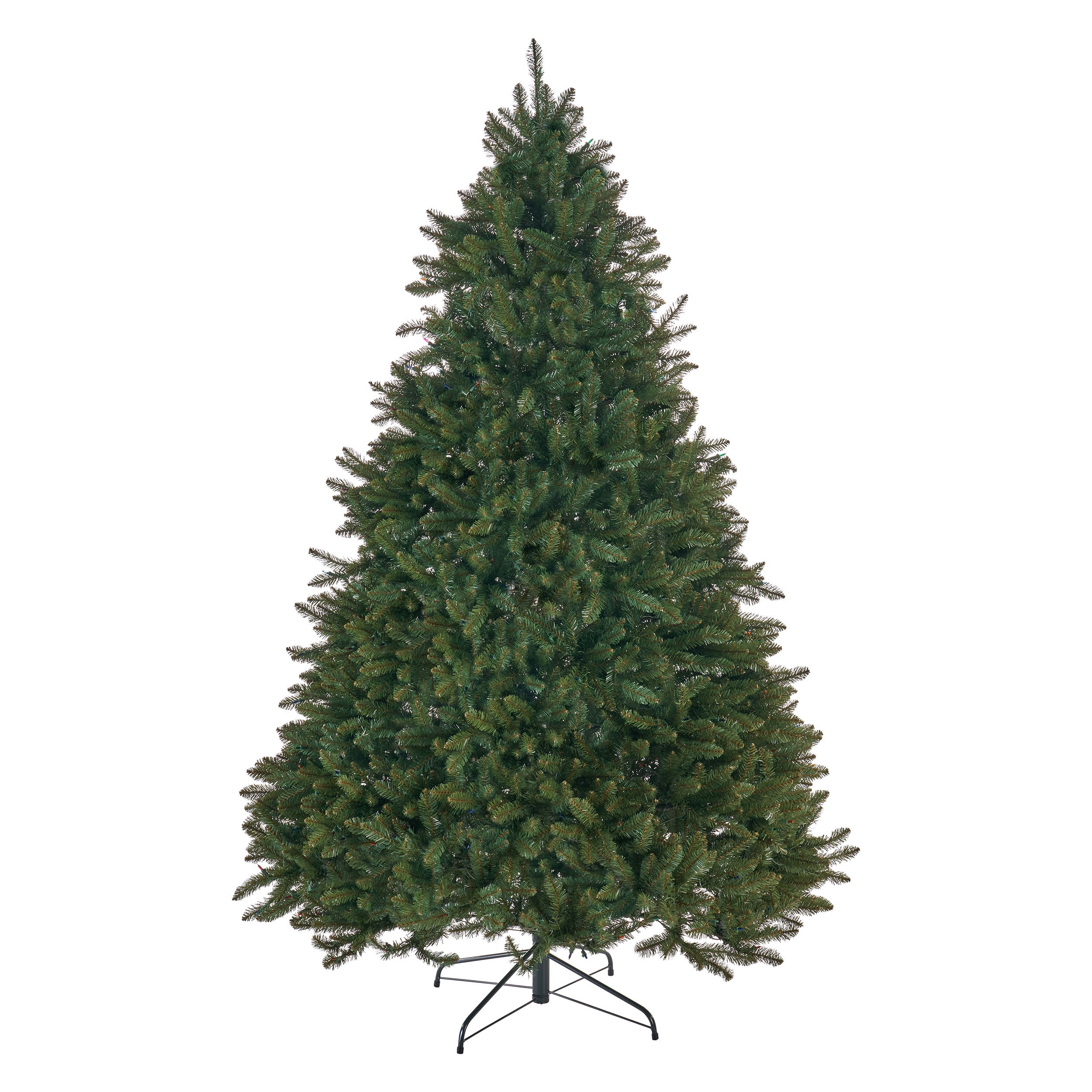 Noble House 9 Foot Artificial Norway Spruce Christmas Tree, Green/Multicolored Lights