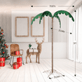 thumbnail image 4 of SalonMore 7ft LED Lighted up Palm Tree Hawaiian Pool Decoration Palm Tree Lights for Outside Patio Artificial Fake Light up Palm Tree Decor, 4 of 7