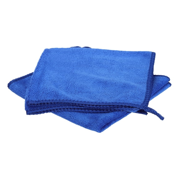 Uxcell 2pcs 14" x 14" Microfiber Cleaning Cloth Absorbent, Sapphire Blue