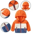 thumbnail image 5 of Esaierr 1-10T Kids Toddler Boys Fall Winter Rocker Fleece Cotton Jacket Long Sleeve Patchwork Color Coats with Hooded Fashion Warm Cotton Outerwear Tops, 5 of 9