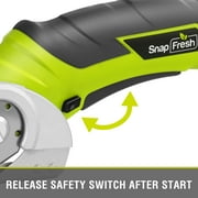 SnapFresh Cordless Electric Scissors, 4V Cardboard Cutter, Mini Cutter with a Replacement Blade/Charger, EC0601