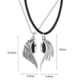 thumbnail image 5 of Kripyery 1 Pair Matching Necklace Magnetic Angel Wing Creative All Match Couple Pendants for Gift, 5 of 8
