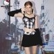 thumbnail image 4 of Falda corta de Anime Hello Kitty, dibujos animados, Cinnamoroll, My Melody, Sanrio Y2K, chica picante, moda, vestido acampanado de cintura baja, Falda plisada, 4 of 4