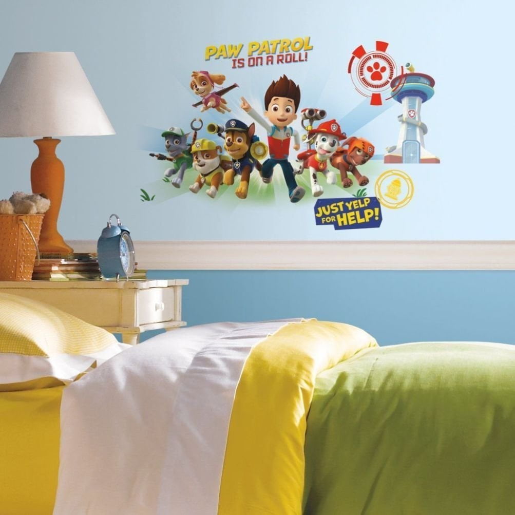 PAW PATROL JUNGLE WALL STICKERS 14 Dogs Puppies Decals Chase Marshall Rubble NEW