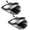Black & White, variant on Mini Oven Mitts, 2 Pcs Kitchen Gloves, Heat Resistant and Soft Quilted Cotton Lining for Safe Backing Cooking Barbecue. Size: 5.5” x 7”
