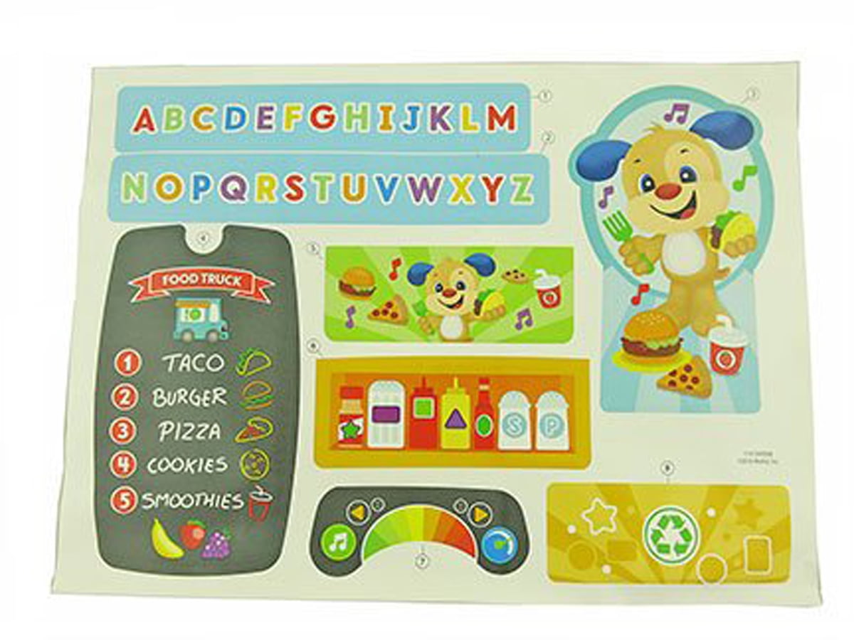 NEW~ Fisher Price Laugh n Learn FOOD TRUCK Replacement Menu Card Parts Lot of 4 