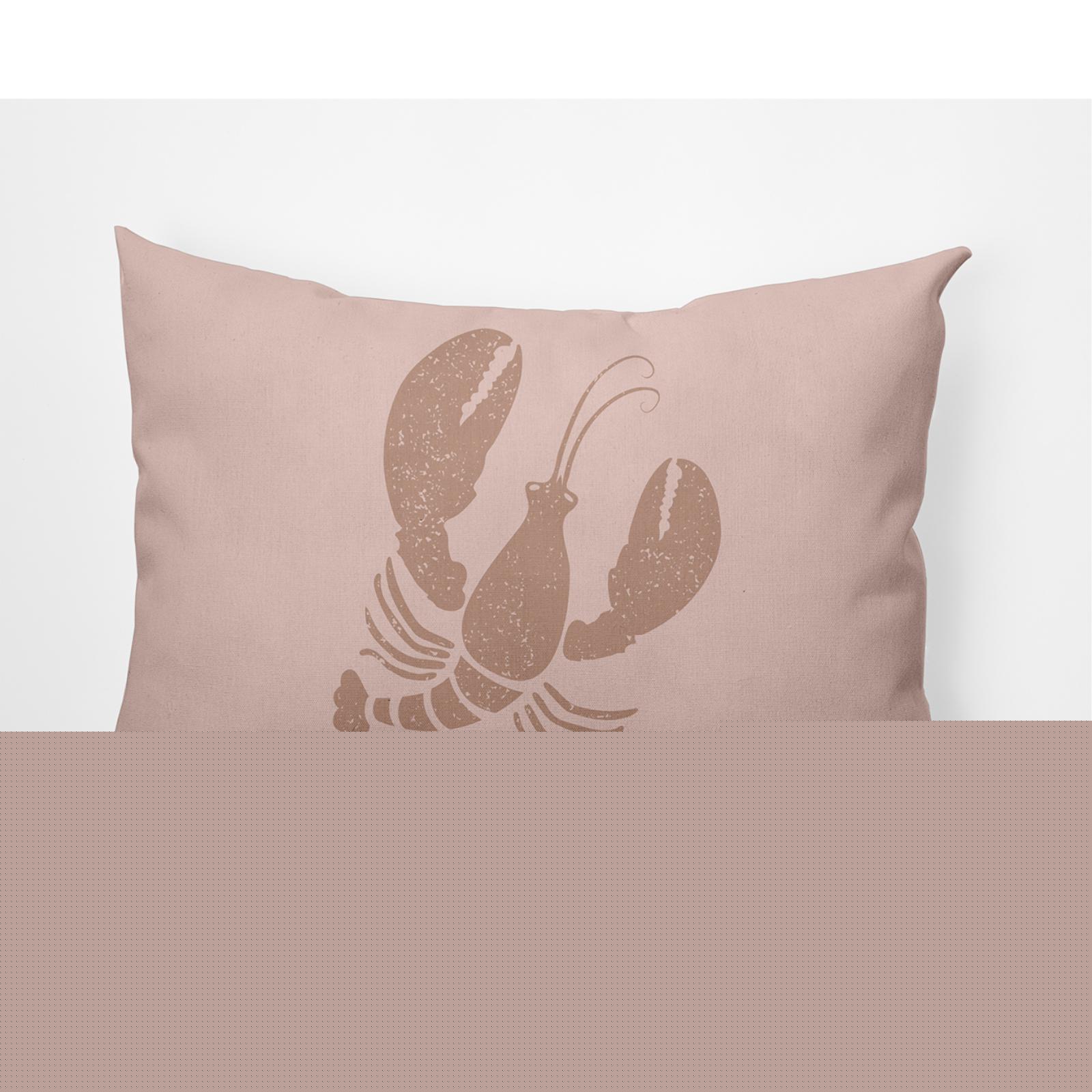 E by Design Lobster Nautical Indoor/Outdoor Lumbar Throw Pillow