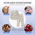 thumbnail image 7 of KLL Rabbit And Flower Sleepwear Mens Flannel Pajamas,Long Cotton Pj Set, 7 of 7