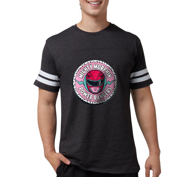 CafePress - Mighty Morphin Power Ranger Men's Football T Shirt - Mens Football Shirt