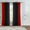thumbnail image 5 of Abstract Ombre Curtains 84 inches Length for Living Room,Red and Black Light Filtering Window Curtain Rod Pocket Gradient Vintage Window Drapes for Bedroom Red Curtains,2 Panels,52 inches Wide, 5 of 7