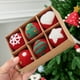 thumbnail image 4 of 6PCS Christmas Ornaments DIY Kit 5CM Festive Tree Decorations With Snowflake And Holiday Patterns Handmade Xmas Crafts Balls Hanging Decor, 4 of 6