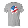 thumbnail image 1 of Clover Shaped American Flag Sarcastic Humor Graphic Novelty Funny Youth T Shirt, 1 of 1