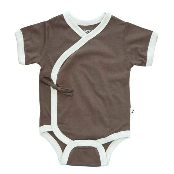 Baby Solid Short Sleeve Kimono Bodysuit